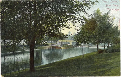 Jesus Locks, Cambridge, 1904 postcard